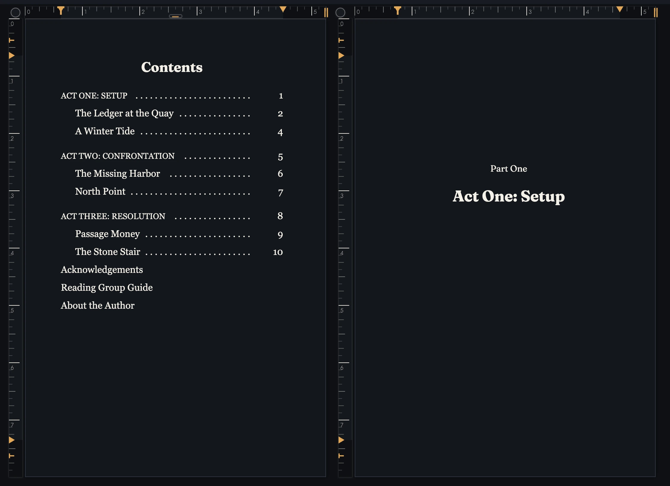 Mirrored margins and facing Book pages.