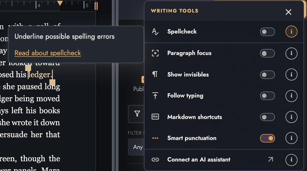 Spellcheck help with a direct Guide link.