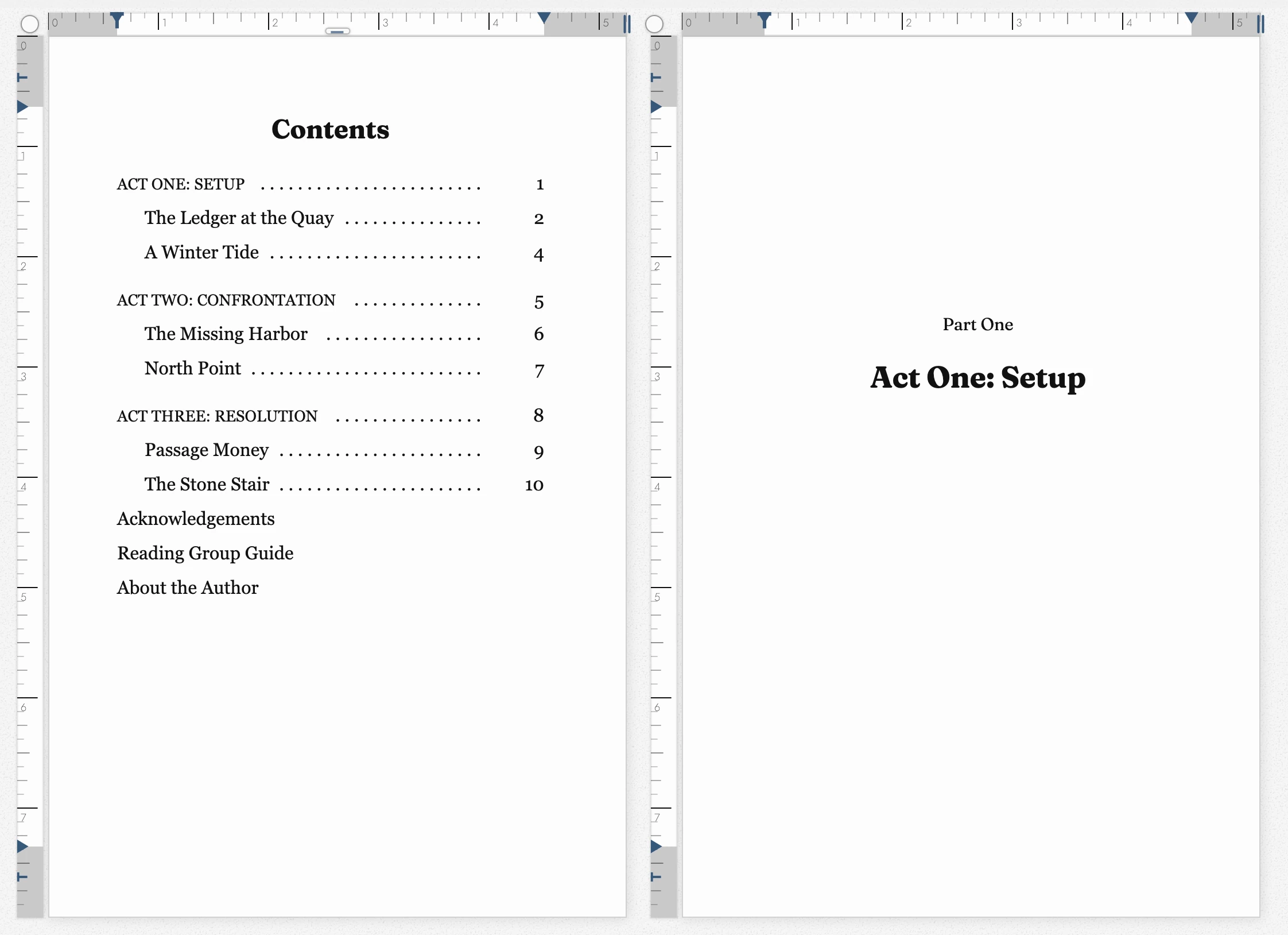 Mirrored margins and facing Book pages.