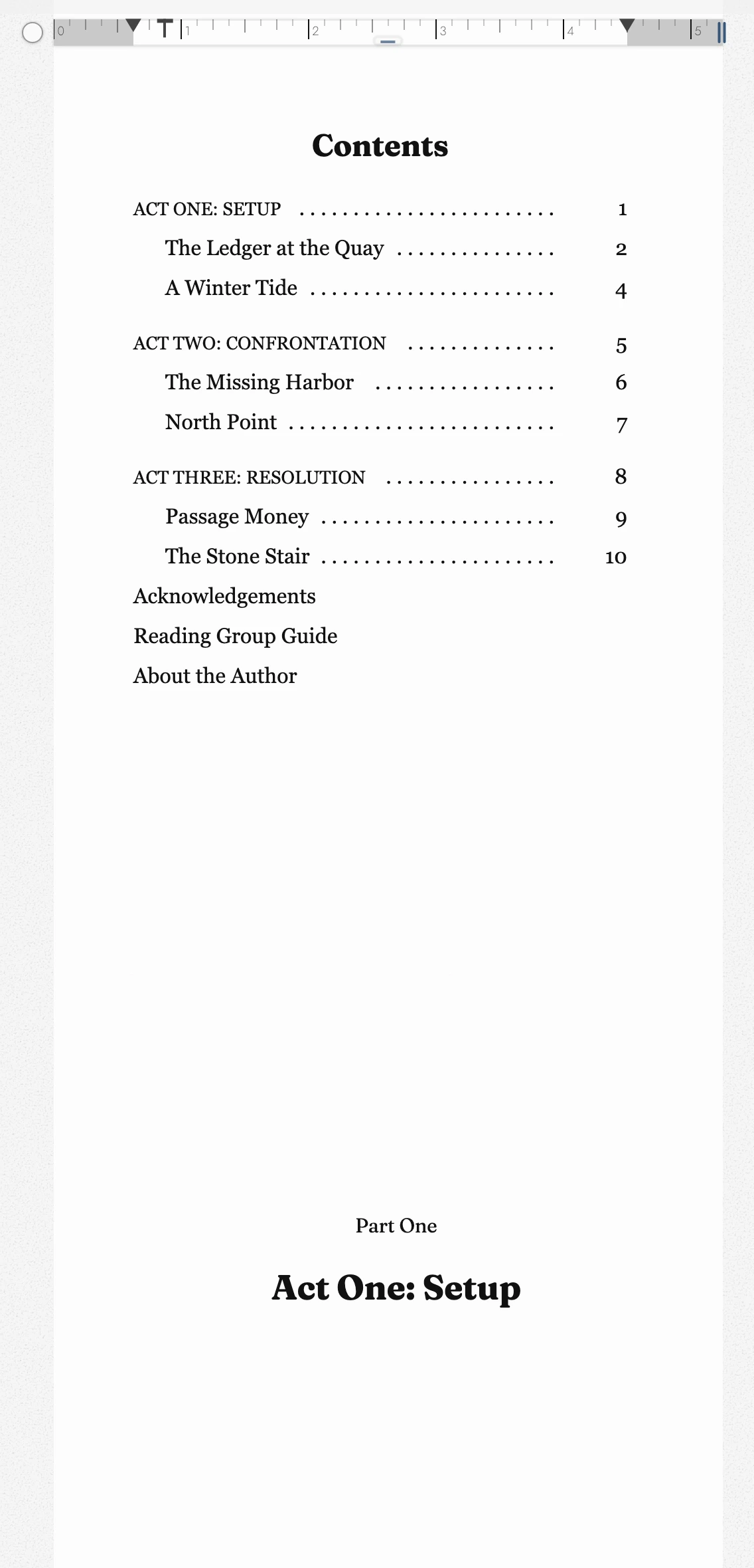 Continuous pages while writing.