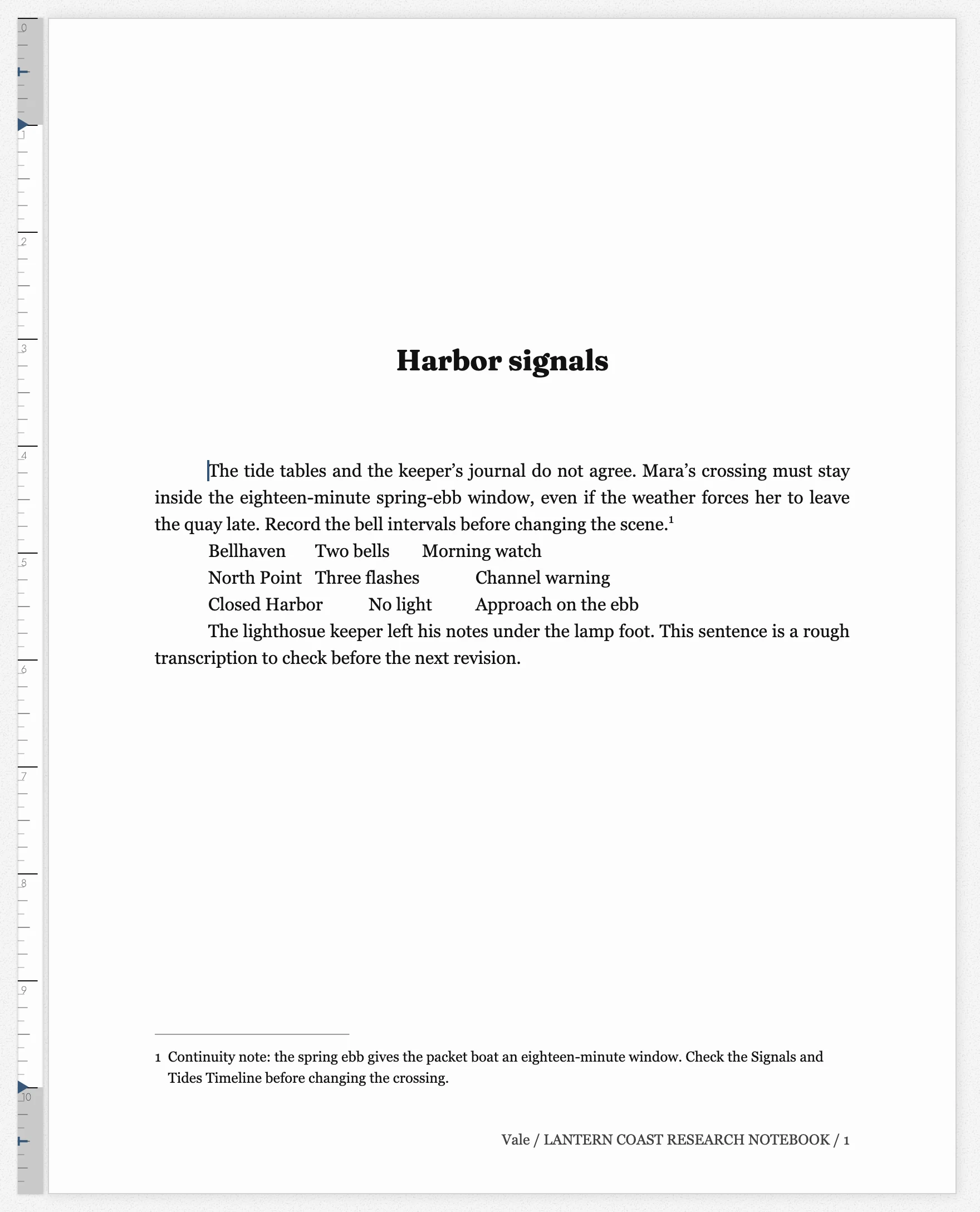 Semantic Footnote on the designed page.