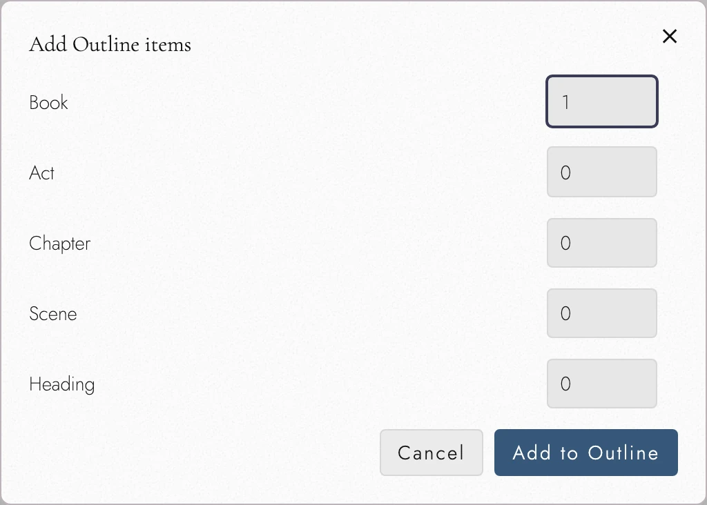 Batch-create structural items and Timeline Anchors.