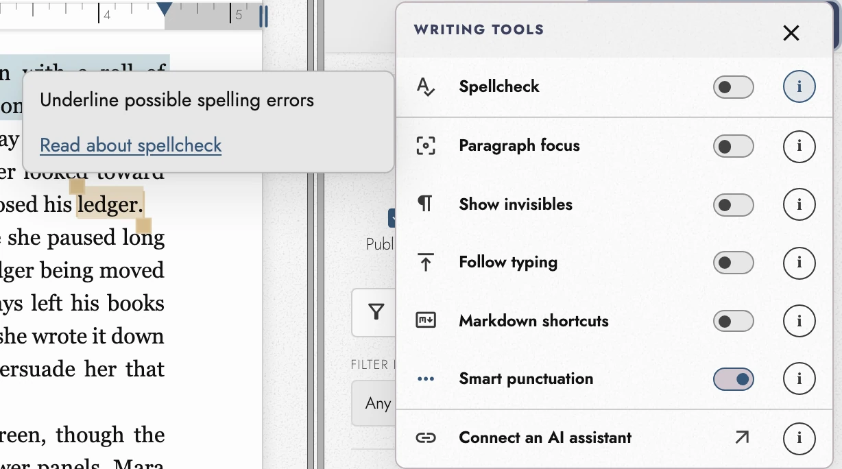 Spellcheck help with a direct Guide link.